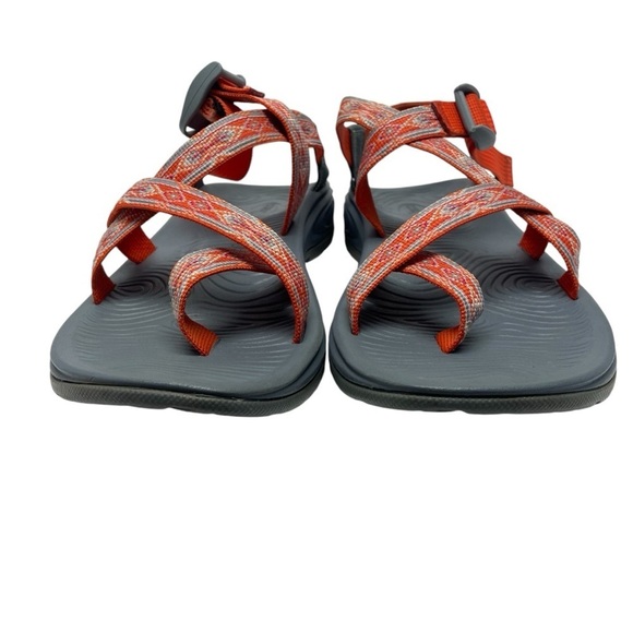 Chaco Sandals Adjustable Diamond Orange & Gray Women’s Size 11 - Picture 6 of 10